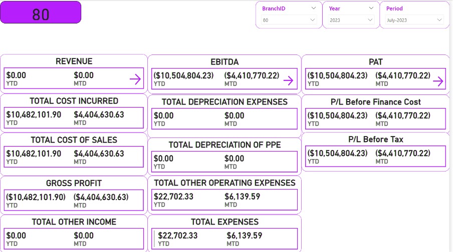 Example: Accounting P&L Dashboard Image